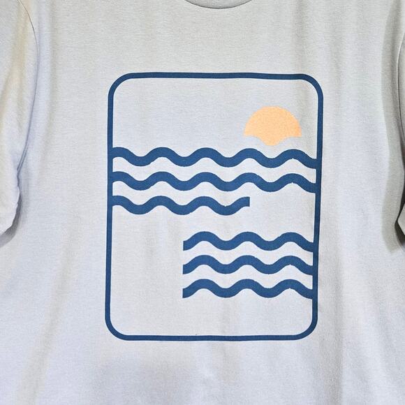 Goodfellow & Co Mens Short Sleeve Graphic T-Shirt Size L Light Blue New - Picture 4 of 7